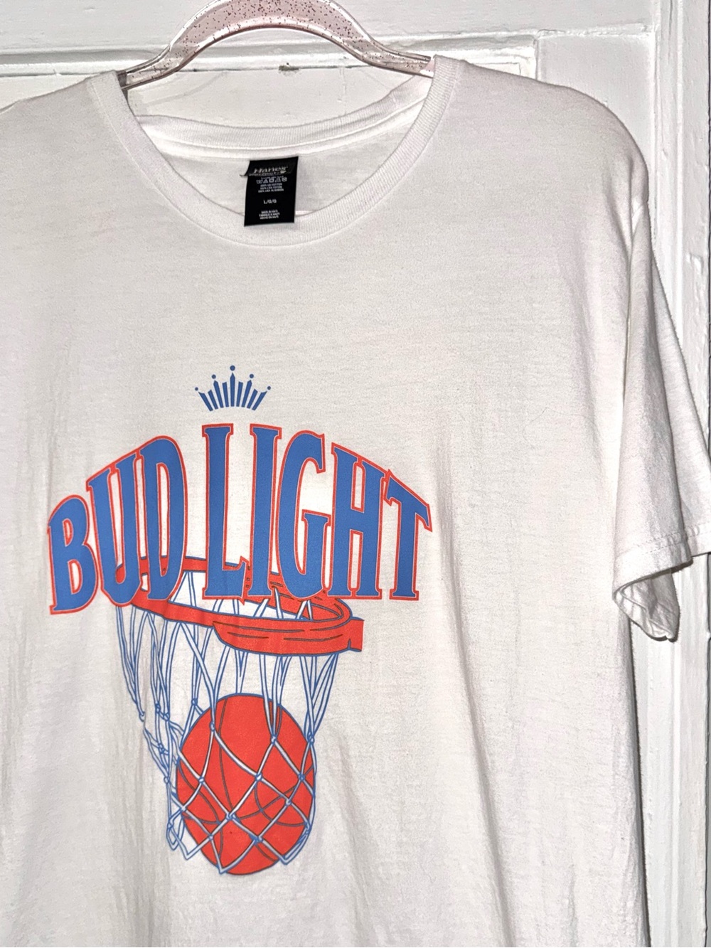 Bud Light Basketball Hanes Crew Neck T-Shirt